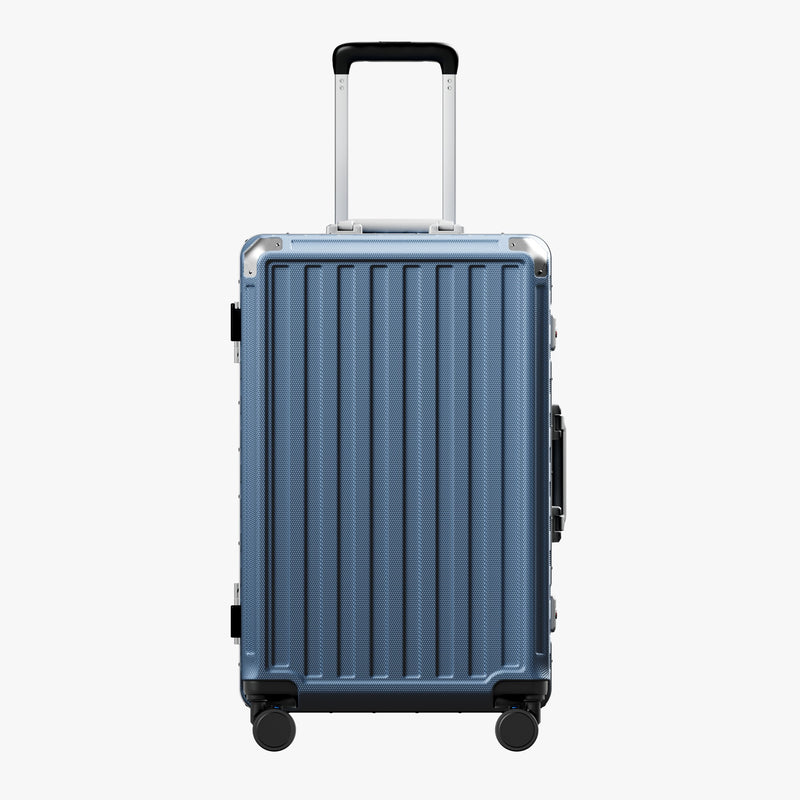 LUGGEX 24-inch aluminum frame carry-on luggage suitcase with TSA lock and spinner wheels  
