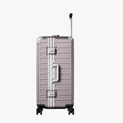 Luggex aluminum frame luggage suitcase set, 20-inch carry-on and 28-inch checked luggage withComfort Grip side handle and smooth rebound design

