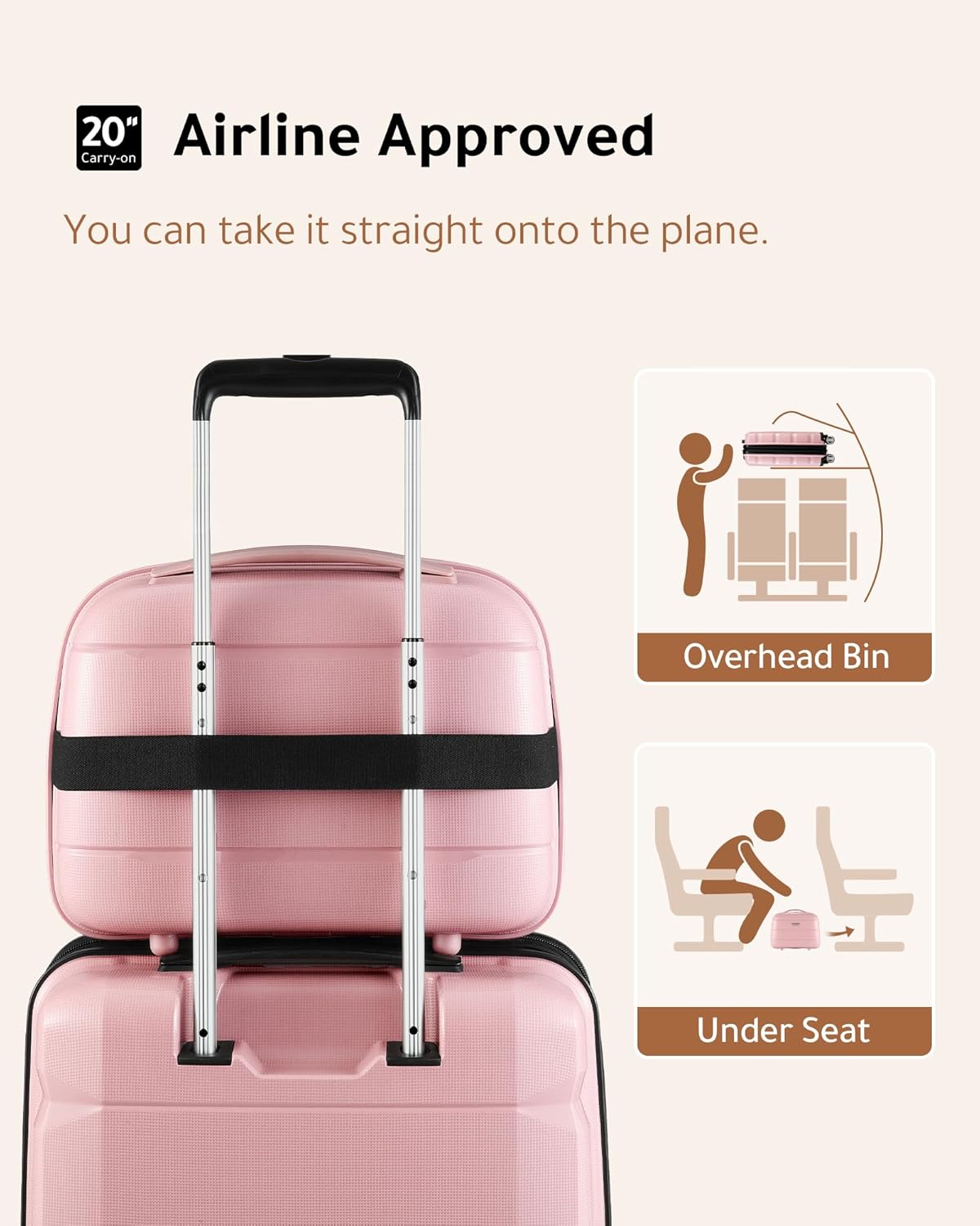 LUGGEX Lightweight Carry-On | Expandable 2-Piece Luggage with Spinner Wheels (14/20)