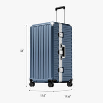 100% polycarbonate hard shell, and reinforced aluminum frame for durable protection and long-term travel use. 