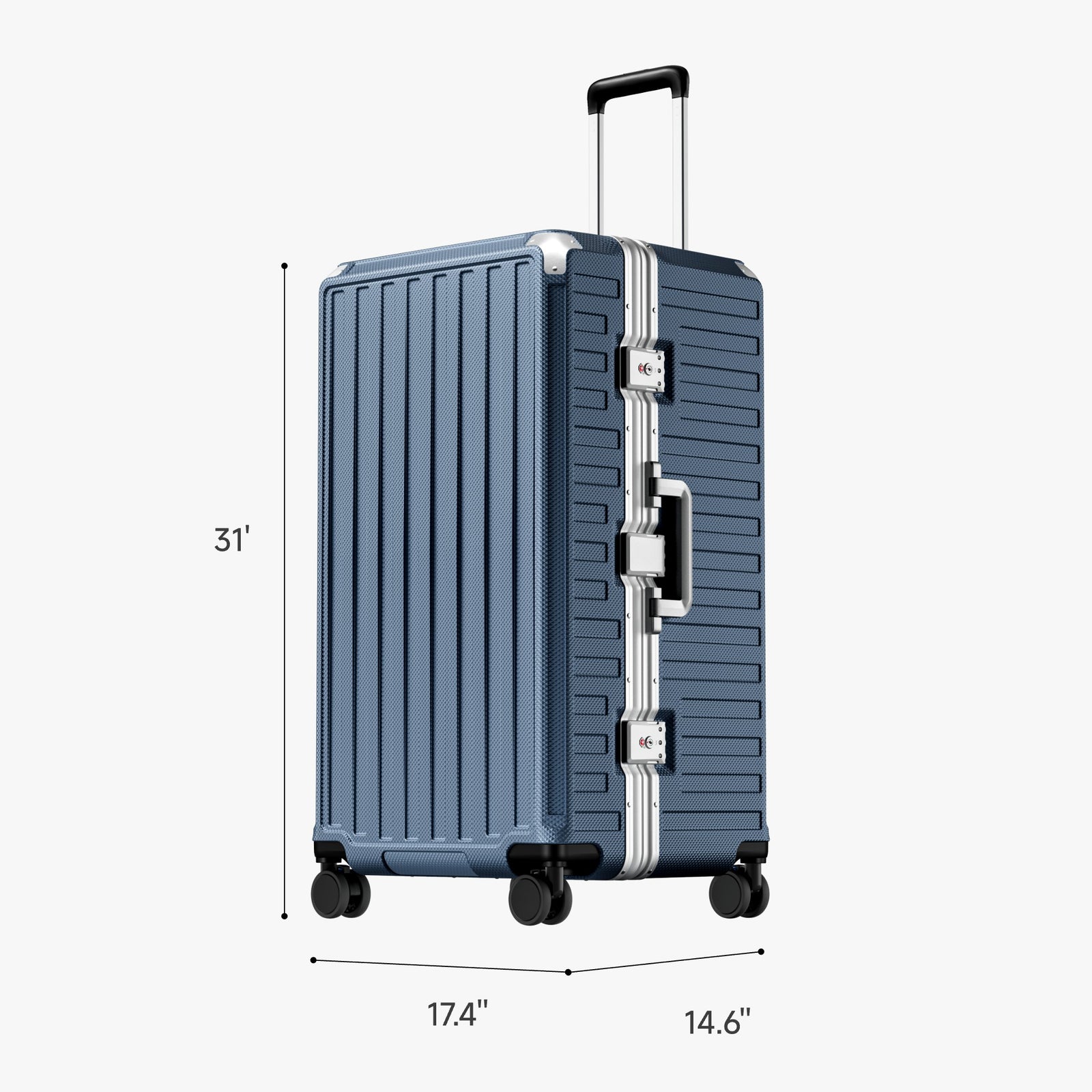 100% polycarbonate hard shell, and reinforced aluminum frame for durable protection and long-term travel use. 