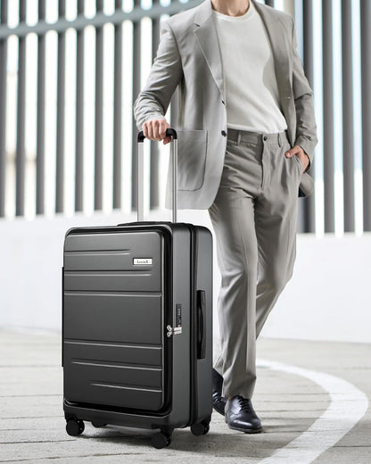 LUGGEX Expandable Luggage Set | with Laptop & USB Port (20/28)