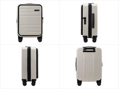 “Front view of LUGGEX FLO Lite 20-inch beige carry-on luggage with durable hard-shell design and spinner wheels.”
“Side view of LUGGEX FLO Lite 20-inch beige carry-on suitcase showing TSA-approved lock and protective hard-shell build.”
“Side profile of LUGGEX FLO Lite 20-inch beige carry-on luggage with zipperless front-opening design and spinner wheels.”
“Back view of LUGGEX FLO Lite 20-inch beige carry-on suitcase
