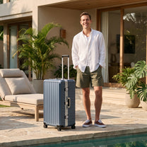100% polycarbonate hard shell, and reinforced aluminum frame for durable protection and long-term travel use. 