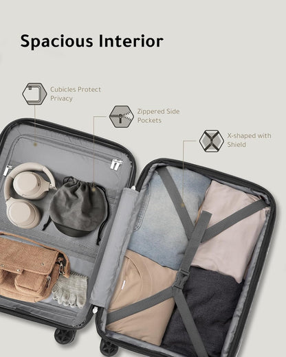LUGGEX Lightweight Carry On | Expandable, Effortless Elegance, High Bounce (20 Inch)