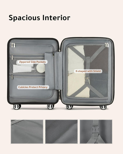 LUGGEX Lightweight Carry-On | Expandable 2-Piece Luggage with Spinner Wheels (14/20)