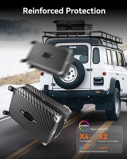 This checked luggage is a durability champ. Its fortified build can brave harsh conditions, shrugging off drops and rough handling to keep your belongings safe on every journey.
