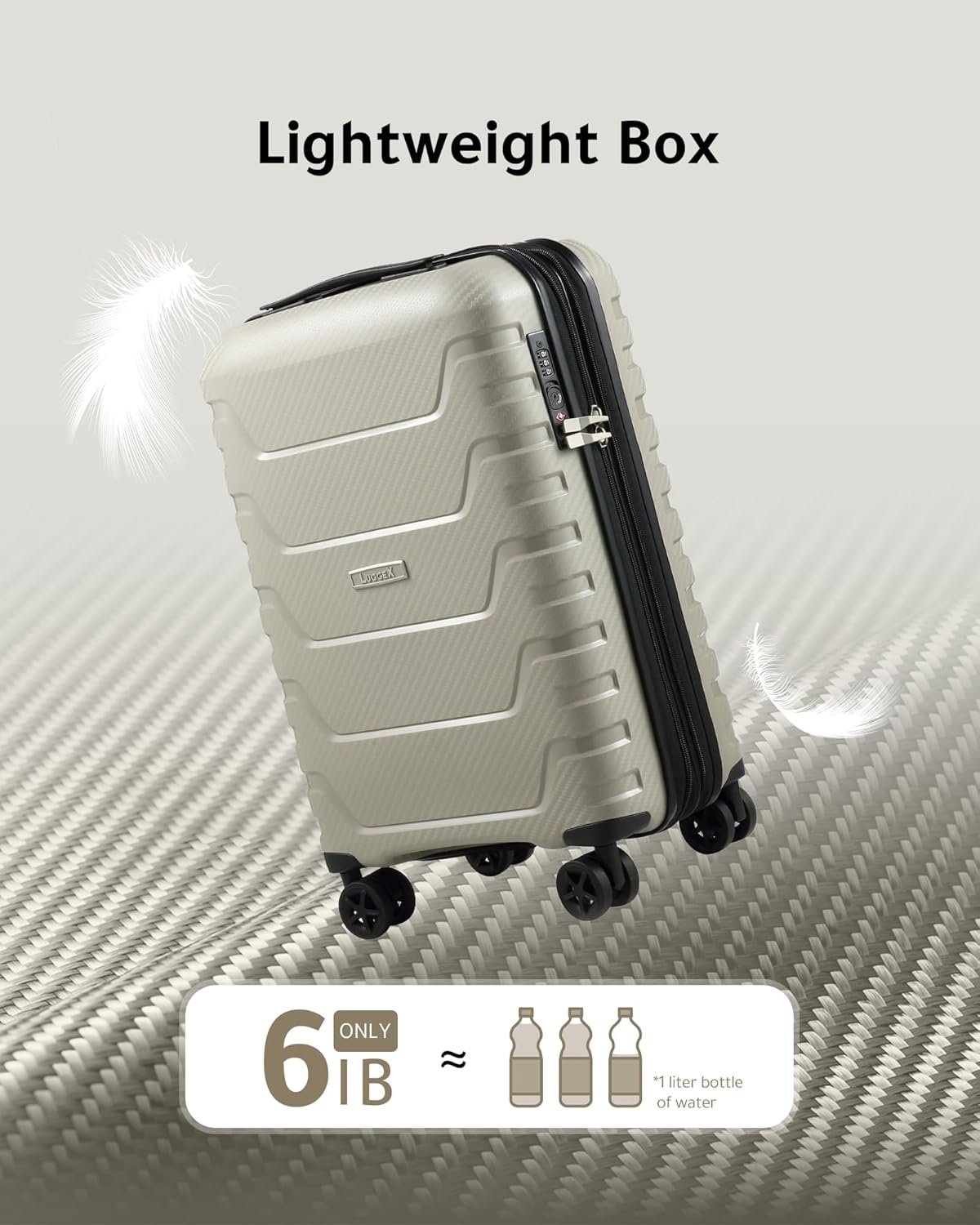 LUGGEX Lightweight Carry On | Expandable, Effortless Elegance, High Bounce (20 Inch)