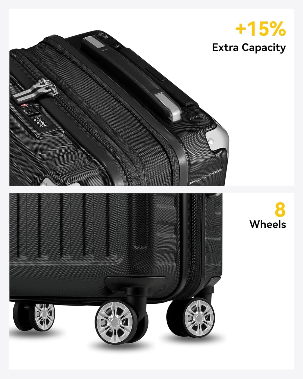 LUGGEX Expandable Luggage Set |  Durability, PC Hard Shell & 360° Spinner Wheels (20/28)