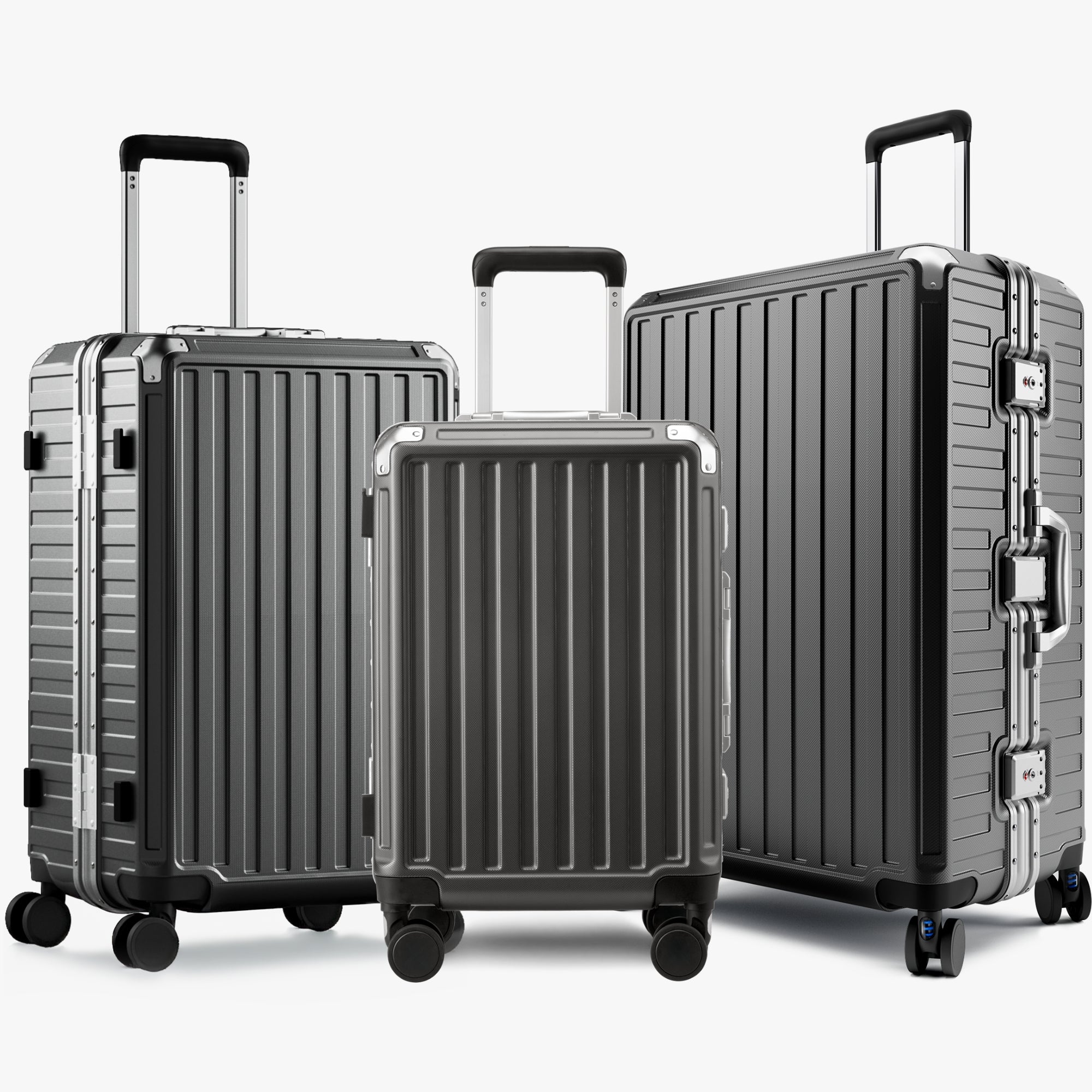 ロッジ セット LUGGEX ZX Family Set | 3-Piece Zipperless Luggage (20