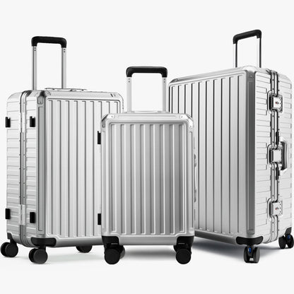 100% polycarbonate hard shell, and reinforced aluminum frame for durable protection and long-term travel use. 