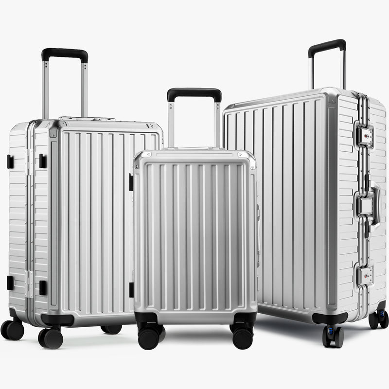 100% polycarbonate hard shell, and reinforced aluminum frame for durable protection and long-term travel use. 