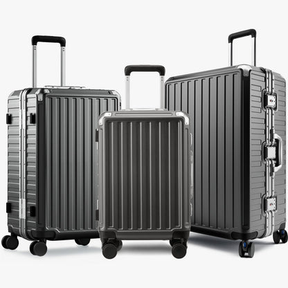100% polycarbonate hard shell, and reinforced aluminum frame for durable protection and long-term travel use. 