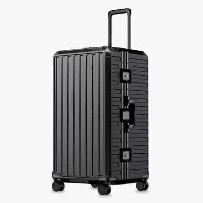 100% polycarbonate hard shell, and reinforced aluminum frame for durable protection and long-term travel use. 