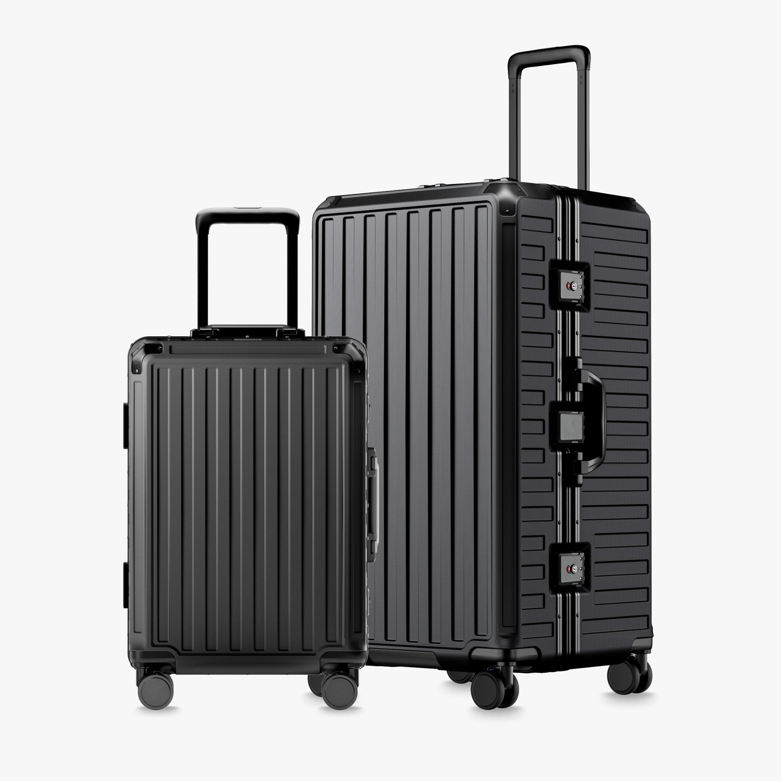 100% polycarbonate hard shell, and reinforced aluminum frame for durable protection and long-term travel use. 