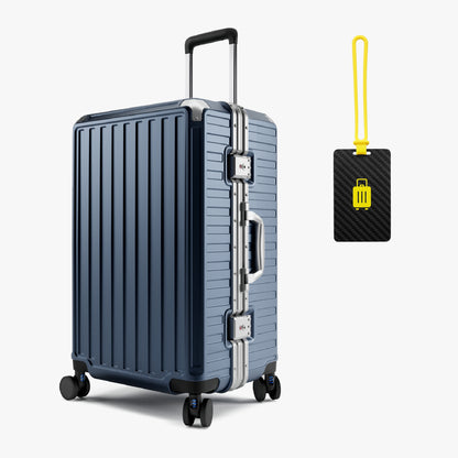 Luggex Fast Access Luggage Set | Zipperless, Maximum Security & Sleek (24'' with Luggage Tag) Blue Zipperless 8010S_24In_1x_a1270e47-9bf5-420a-aabd-f743950dbe6c