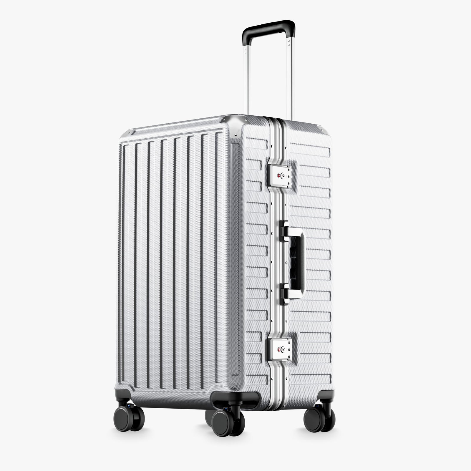 100% polycarbonate hard shell, and reinforced aluminum frame for durable protection and long-term travel use. 