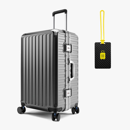 Luggex Fast Access Luggage Set | Zipperless, Maximum Security & Sleek (24'' with Luggage Tag) Charcoal Zipperless 8010S_24In_1x_f3957e94-c5f2-4b82-81b7-4092c99fbd3b