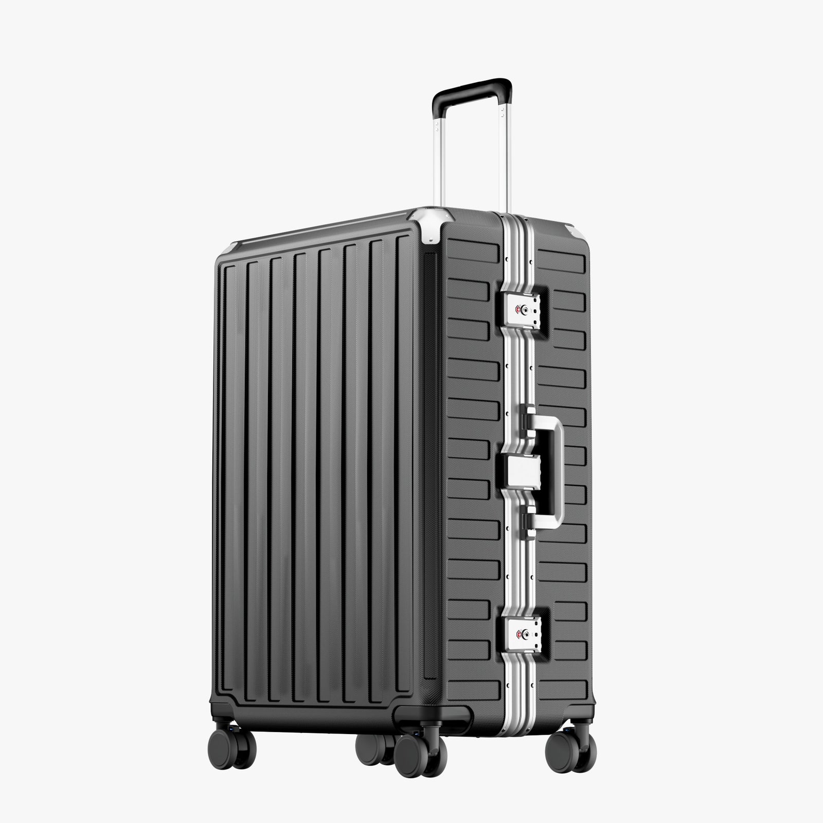 100% polycarbonate hard shell, and reinforced aluminum frame for durable protection and long-term travel use. 