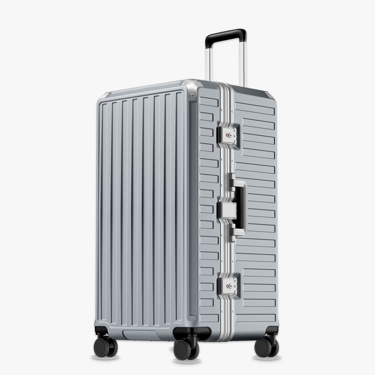 100% polycarbonate hard shell, and reinforced aluminum frame for durable protection and long-term travel use. 
