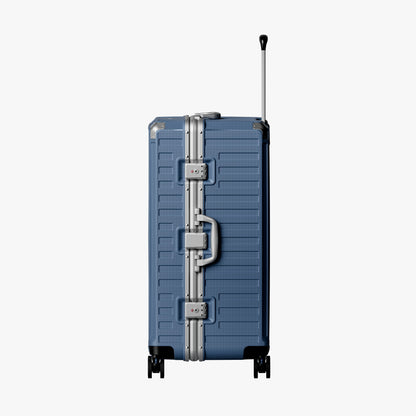 100% polycarbonate hard shell, and reinforced aluminum frame for durable protection and long-term travel use. #3:7 Trunk Structure for Deep Packing
The LUGGEX zipperless aluminum-frame 30-inch check-in suitcase with 100% polycarbonate hard shell, concentrates most of its capacity on the deeper main side, making bulky items easier to pack for extended trips.
#color_blue/ Limited #show 