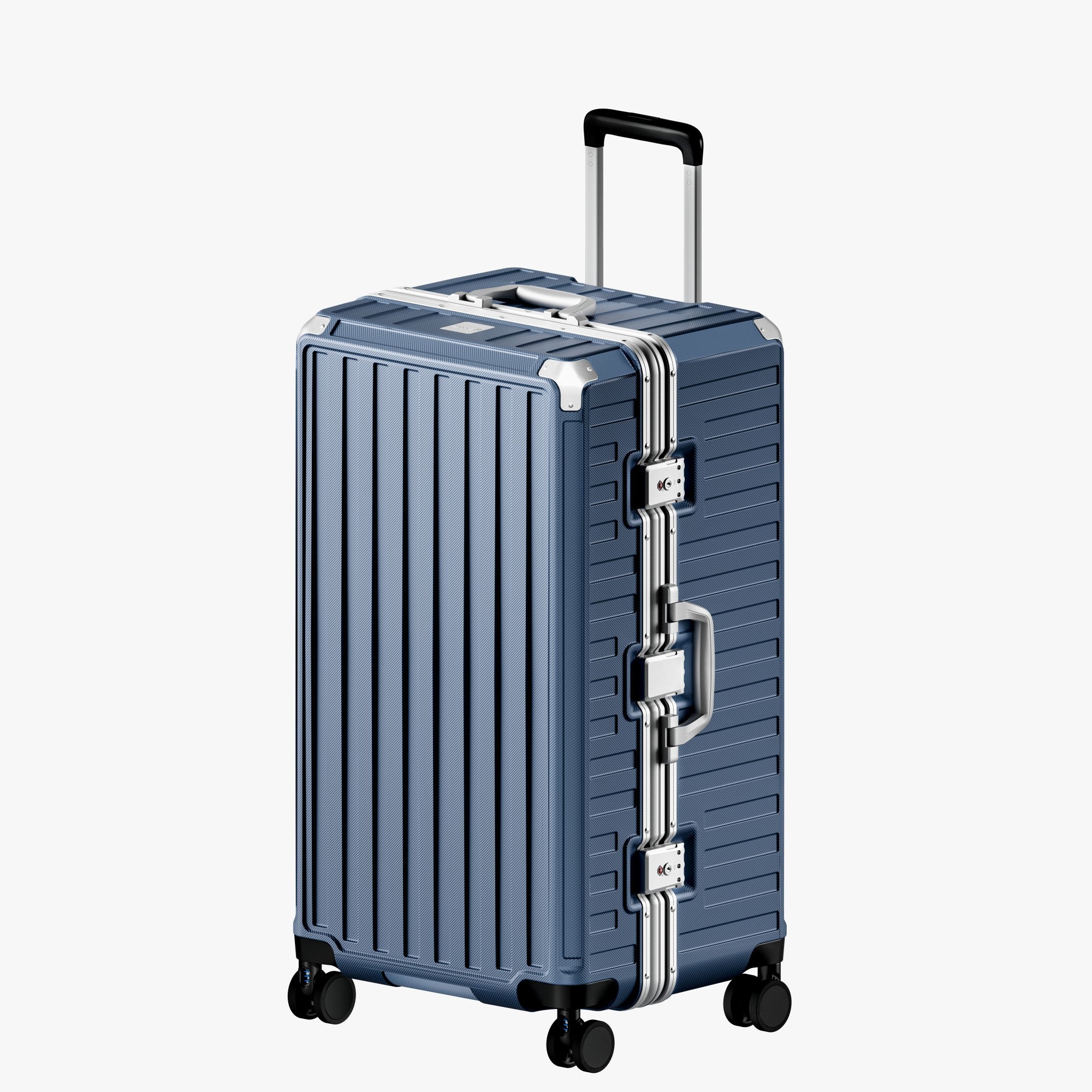 100% polycarbonate hard shell, and reinforced aluminum frame for durable protection and long-term travel use. #3:7 Trunk Structure for Deep Packing
The LUGGEX zipperless aluminum-frame 30-inch check-in suitcase with 100% polycarbonate hard shell, concentrates most of its capacity on the deeper main side, making bulky items easier to pack for extended trips.
#color_blue/ Limited #show 