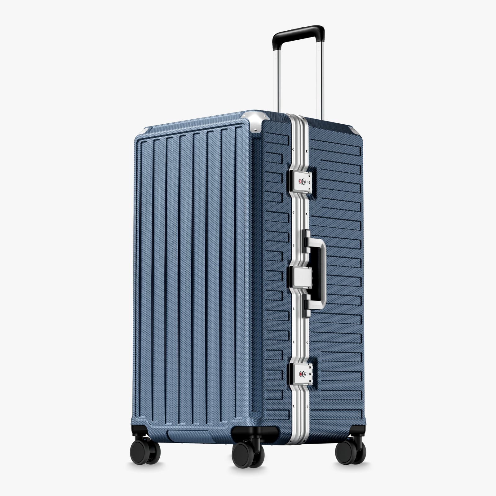 100% polycarbonate hard shell, and reinforced aluminum frame for durable protection and long-term travel use. 