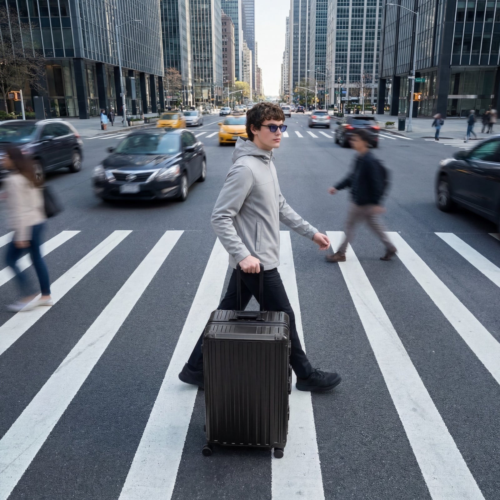 100% polycarbonate hard shell, and reinforced aluminum frame for durable protection and long-term travel use. 