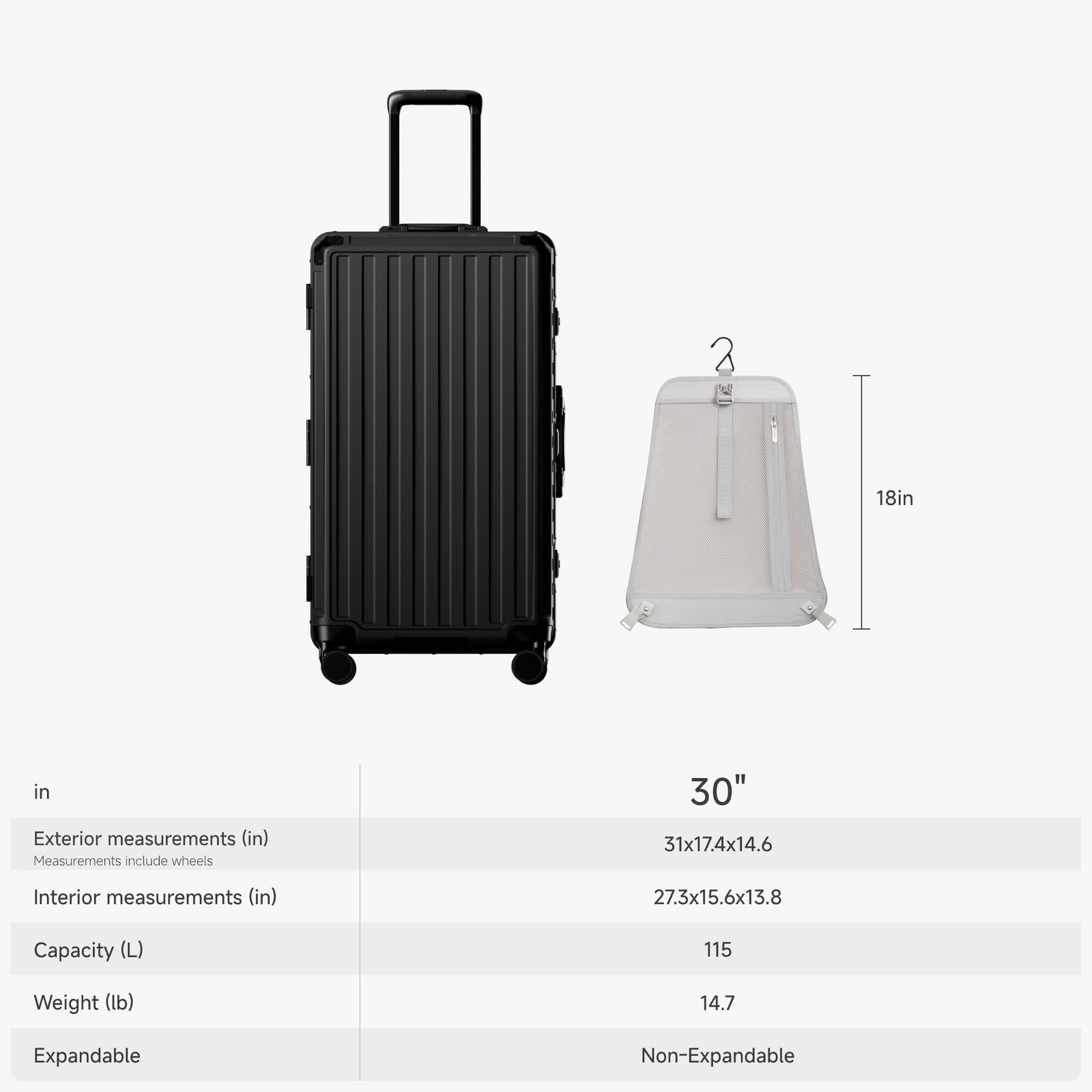 100% polycarbonate hard shell, and reinforced aluminum frame for durable protection and long-term travel use. 