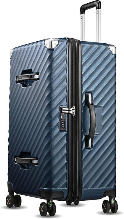 Durable 100% Polycarbonate Hard Checked Luggage with Aluminum Elements - Stylish, Quality Travel Bags for Fashion-Forward Journeys.
