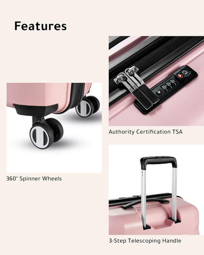 LUGGEX Lightweight Carry-On | Expandable 2-Piece Luggage with Spinner Wheels (14/20)