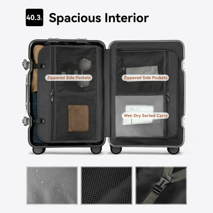 LUGGEX Aluminum Carry-On | Vintage Meets Tech, Zipperless & USB Charging Zipperless AV-GT20-_-3_2x_b790ed77-e126-4c46-900b-674d0f4f69d6