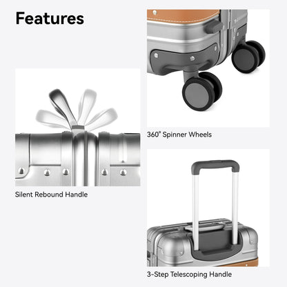 LUGGEX Aluminum Carry-On | Vintage Meets Tech, Zipperless & USB Charging Zipperless AV-GT20-_-7_2x_ac91578c-85e8-4c53-ad11-3d8c151fb472