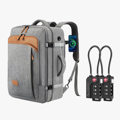 LUGGEX 40L Carry-On Travel Backpack (Fits 17.3" Laptop) Grey Bpo5_fcc8e8ee-a6bb-47a2-b79c-cb79dc8c50ca