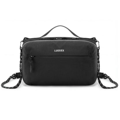 LUGGEX convertible crossbody organizer bag with top handle and adjustable shoulder strap 