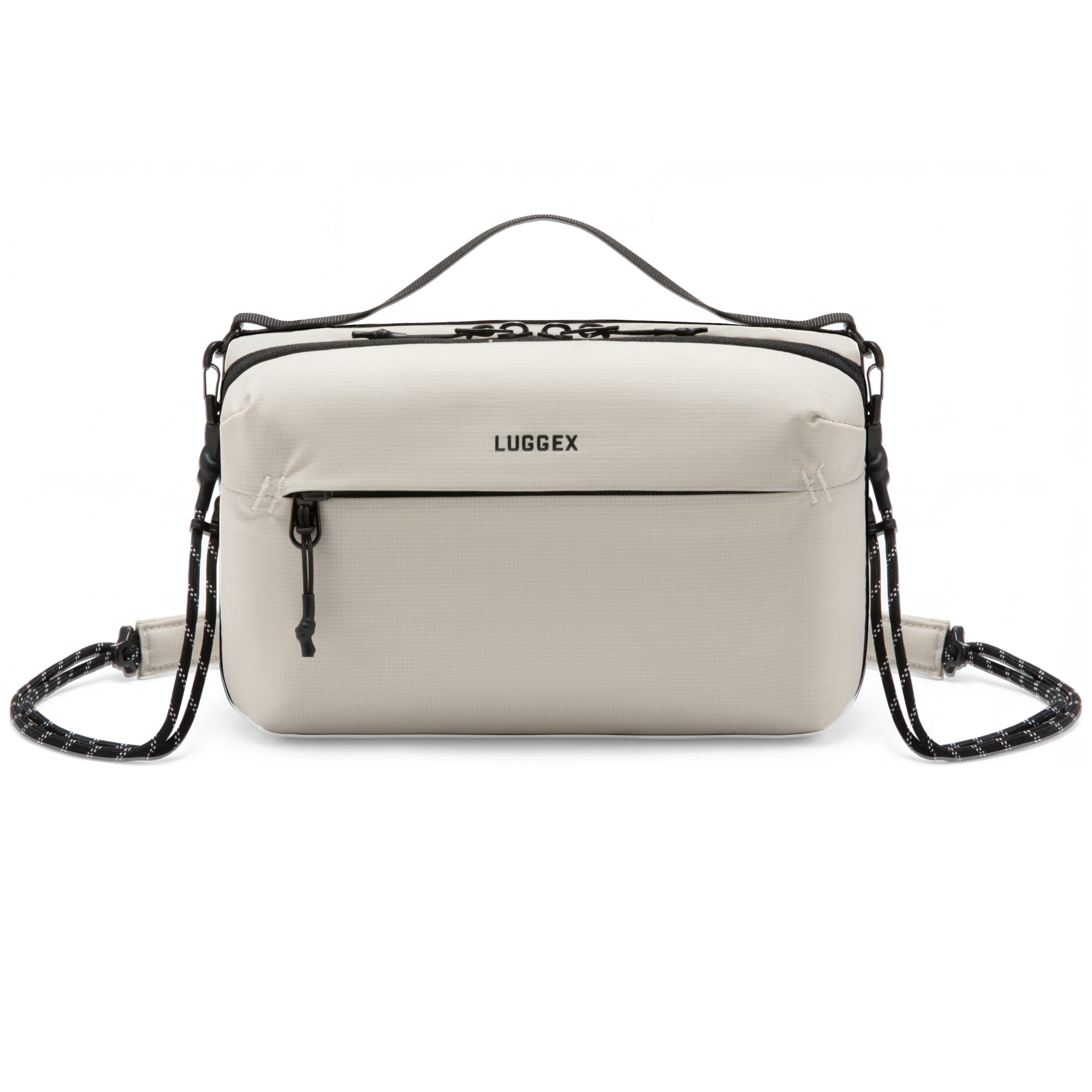 LUGGEX convertible crossbody organizer bag with top handle and adjustable shoulder strap 