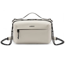 LUGGEX convertible crossbody organizer bag with top handle and adjustable shoulder strap 