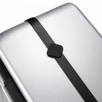 LUGGEX FLA front open carry-on suitcase with reinforced side foot pads and rivet-free aluminum frame—designed to protect the shell when placed on its side.

