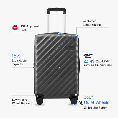 Carry-on luggage 20'' #color_charcoal #show