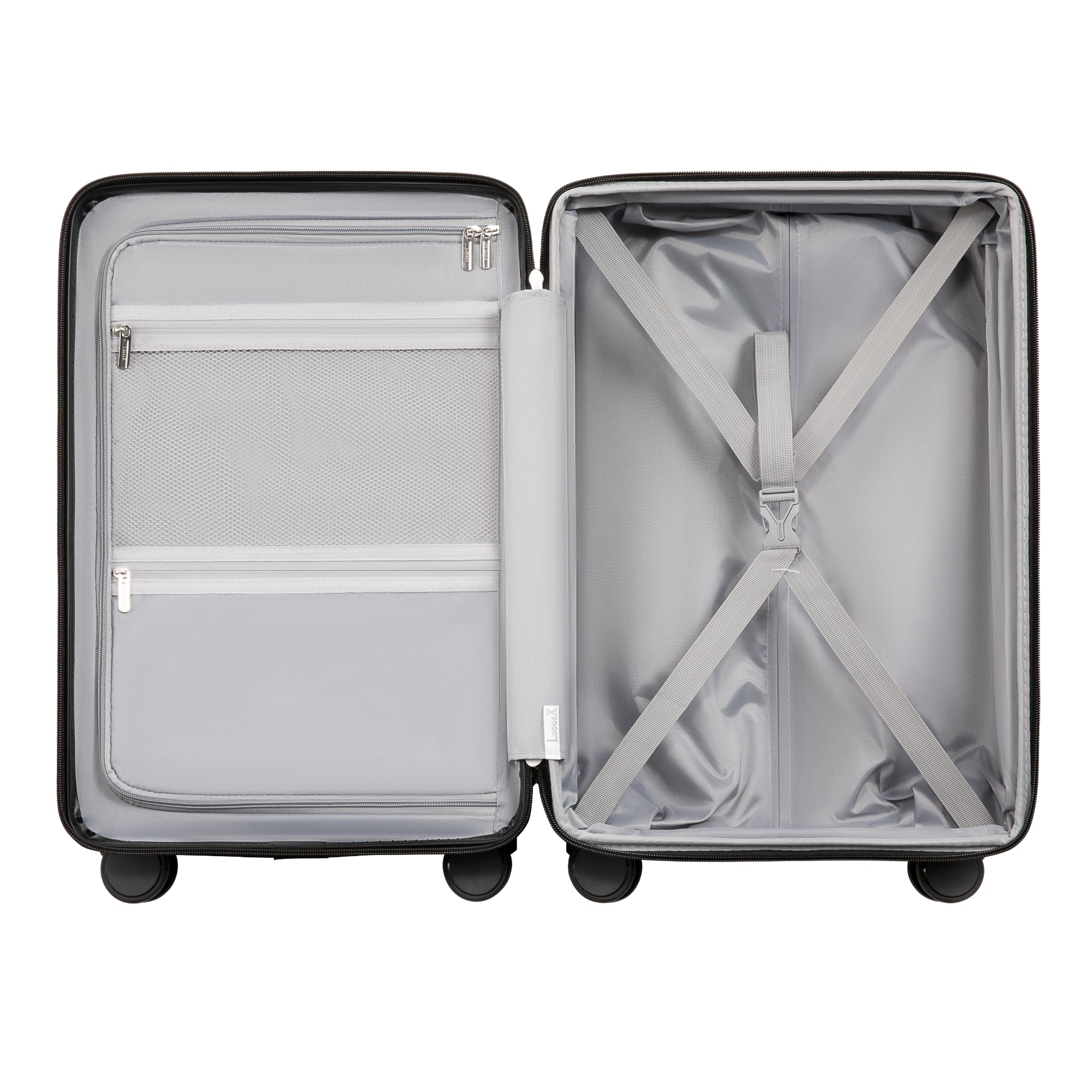 Carry-on smart interior with waterproof for easy organization
