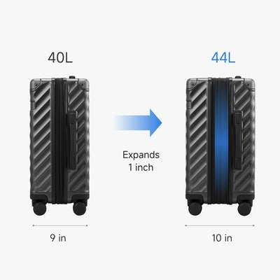 Expandable carry-on luggage 20'' #color_charcoal #show