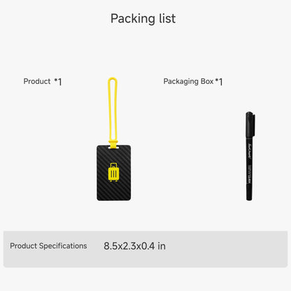 Luggex Carbon Fiber Luggage Tag for Suitcases -（1 Pack） Accessories LT02_1x-8