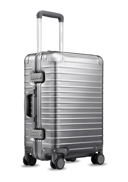 Zipperless Aluminum Carry-On Luggage, Durable TSA-Approved Design, Lightweight Travel Luggage for Modern Adventurers | Secure Spinner Wheels & Modern Aesthetic
#color_silver