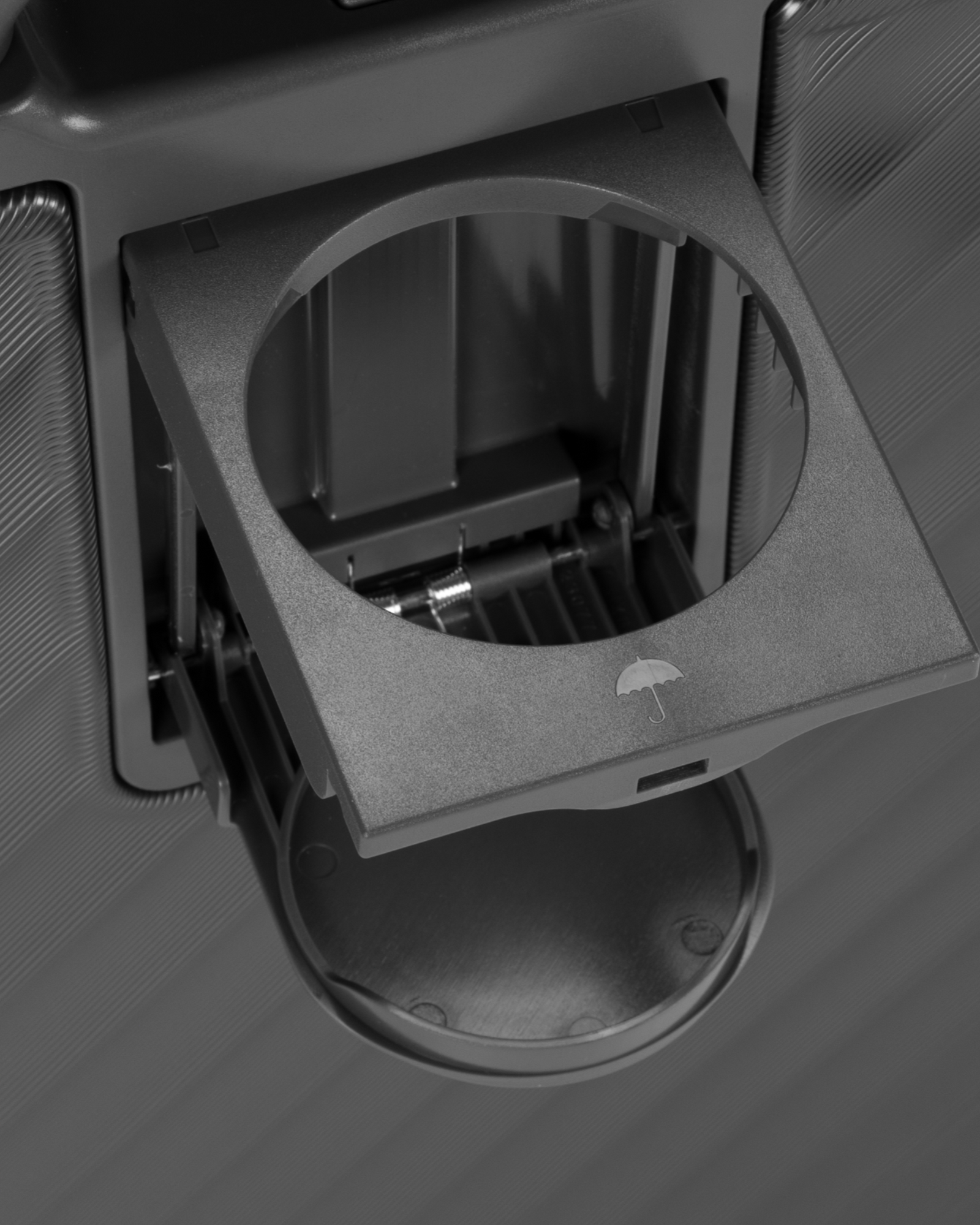 Carry On Luggage Cup Holder for Travel - Secure Coffee Mug Attachment at Airports & Cafes, Fits Handbags & Suitcases Conveniently

