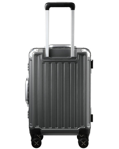 Zipperless Aluminum Carry-On Luggage, Durable TSA-Approved Design, Lightweight Travel Luggage for Modern Adventurers | Secure Spinner Wheels & Modern Aesthetic 
