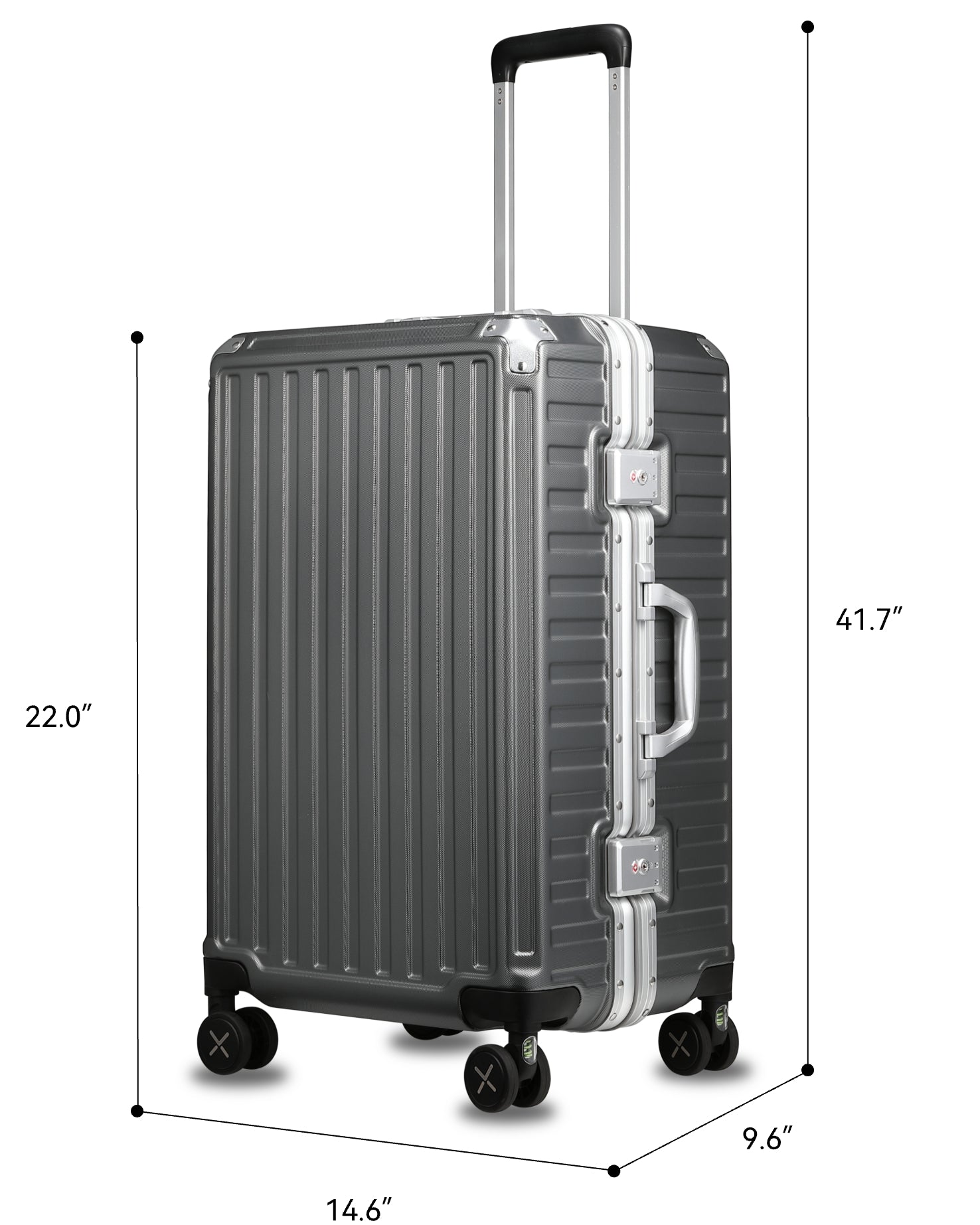 Zipperless Aluminum Carry-On Luggage, Durable TSA-Approved Design, Lightweight Travel Luggage for Modern Adventurers | Secure Spinner Wheels & Modern Aesthetic 