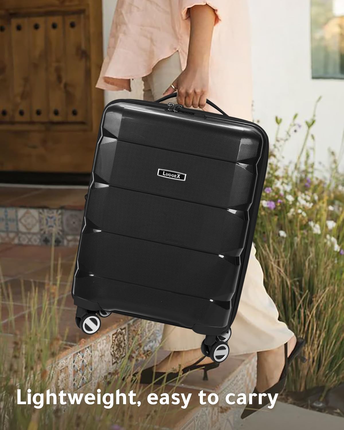 LUGGEX Lightweight Carry-On | Expandable Luggage with Spinner Wheels (24 Inch)