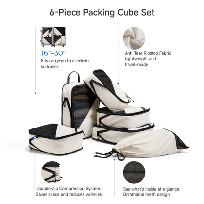 Compressible Packing Cubes (6 Pack) POX-6-FUNCTION