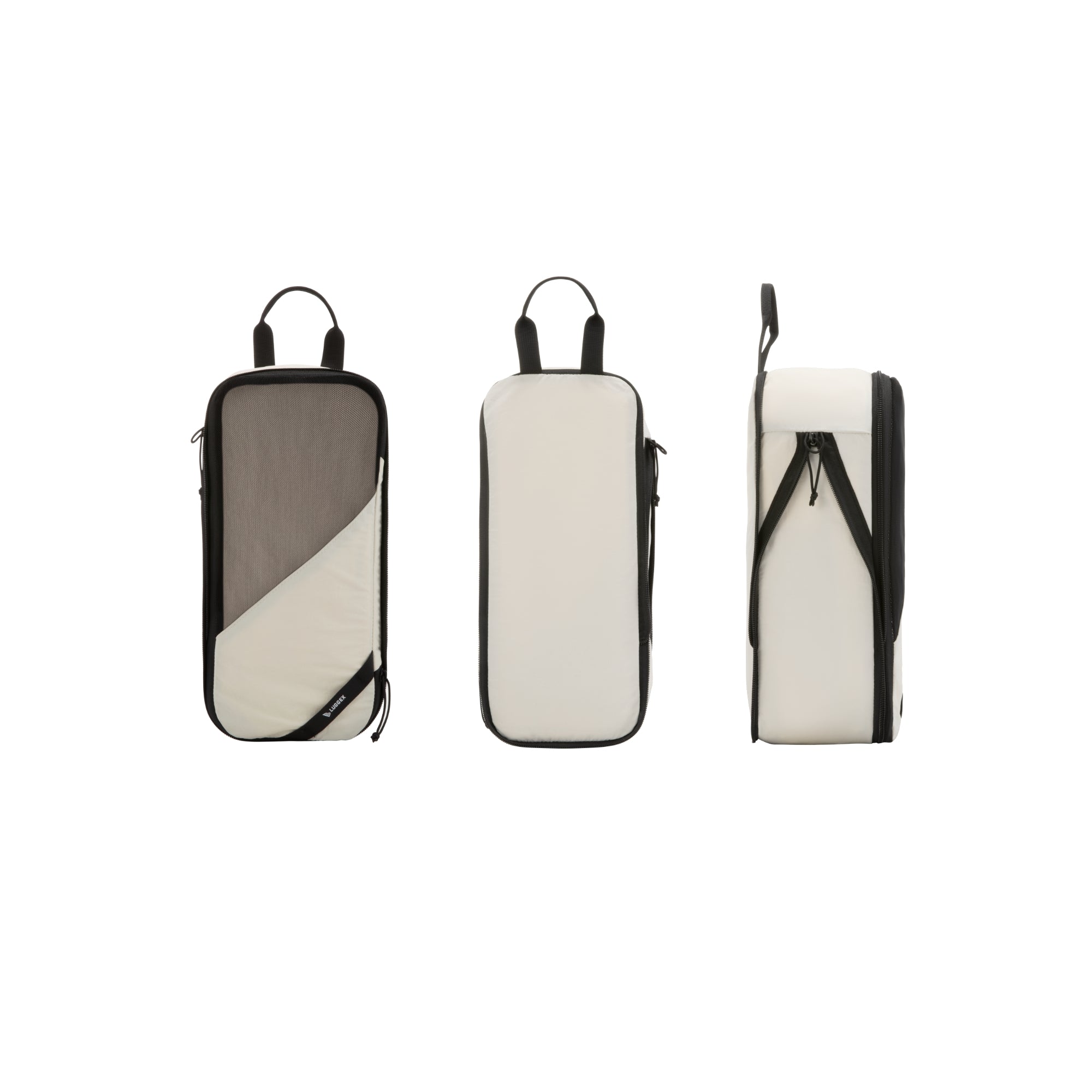 LUGGEX XS compression packing cube measuring 12.8 x 5.3 x 3.7 inches, compact travel organizer for underwear and accessories #show