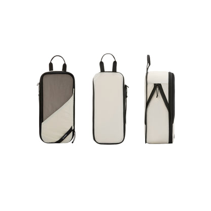 LUGGEX XS compression packing cube measuring 12.8 x 5.3 x 3.7 inches, compact travel organizer for underwear and accessories #show